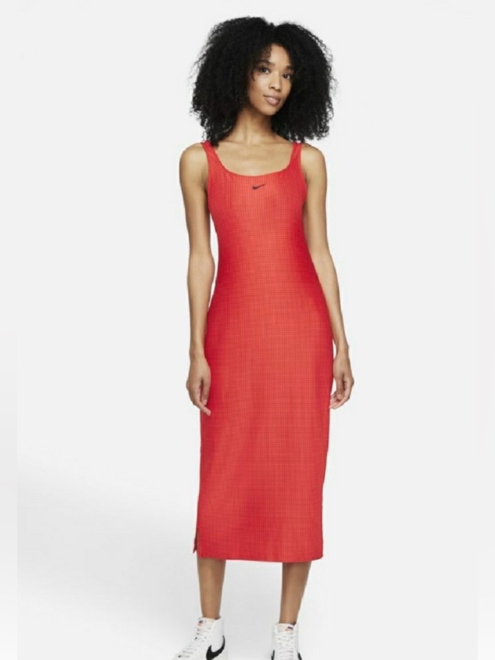 Nike Red Tank Midi Bodycon Dress